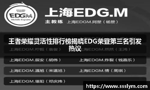 王者荣耀灵活性排行榜揭晓EDG荣登第三名引发热议